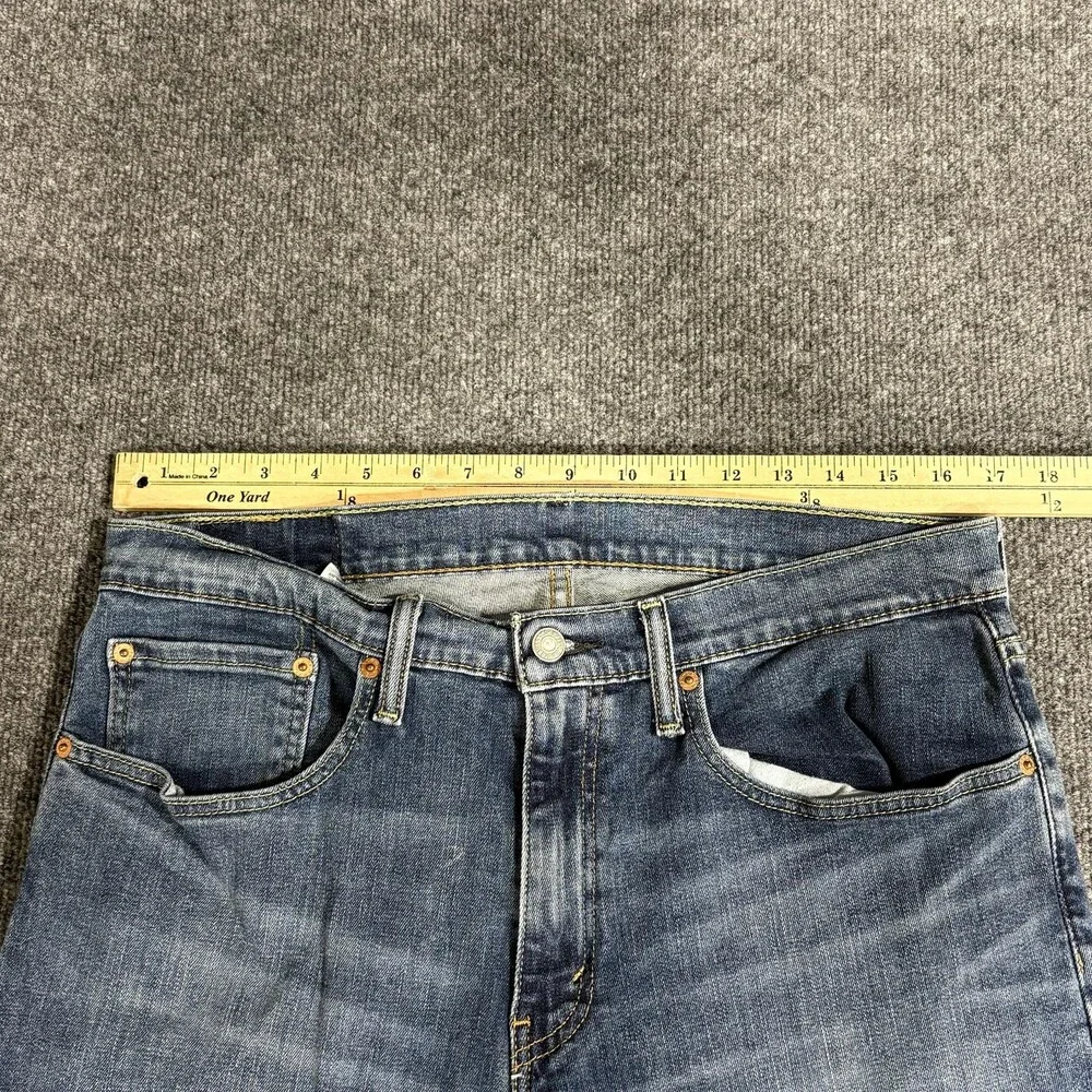 Levi's 559 Jeans Mens 34x33.5 Blue Medium Wash Relaxed Straight Denim Stretch
